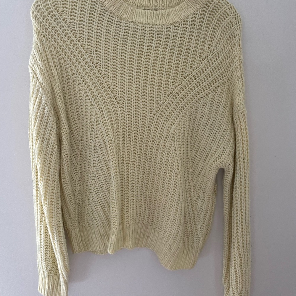 a new day Women's Light Yellow Knit Sweater